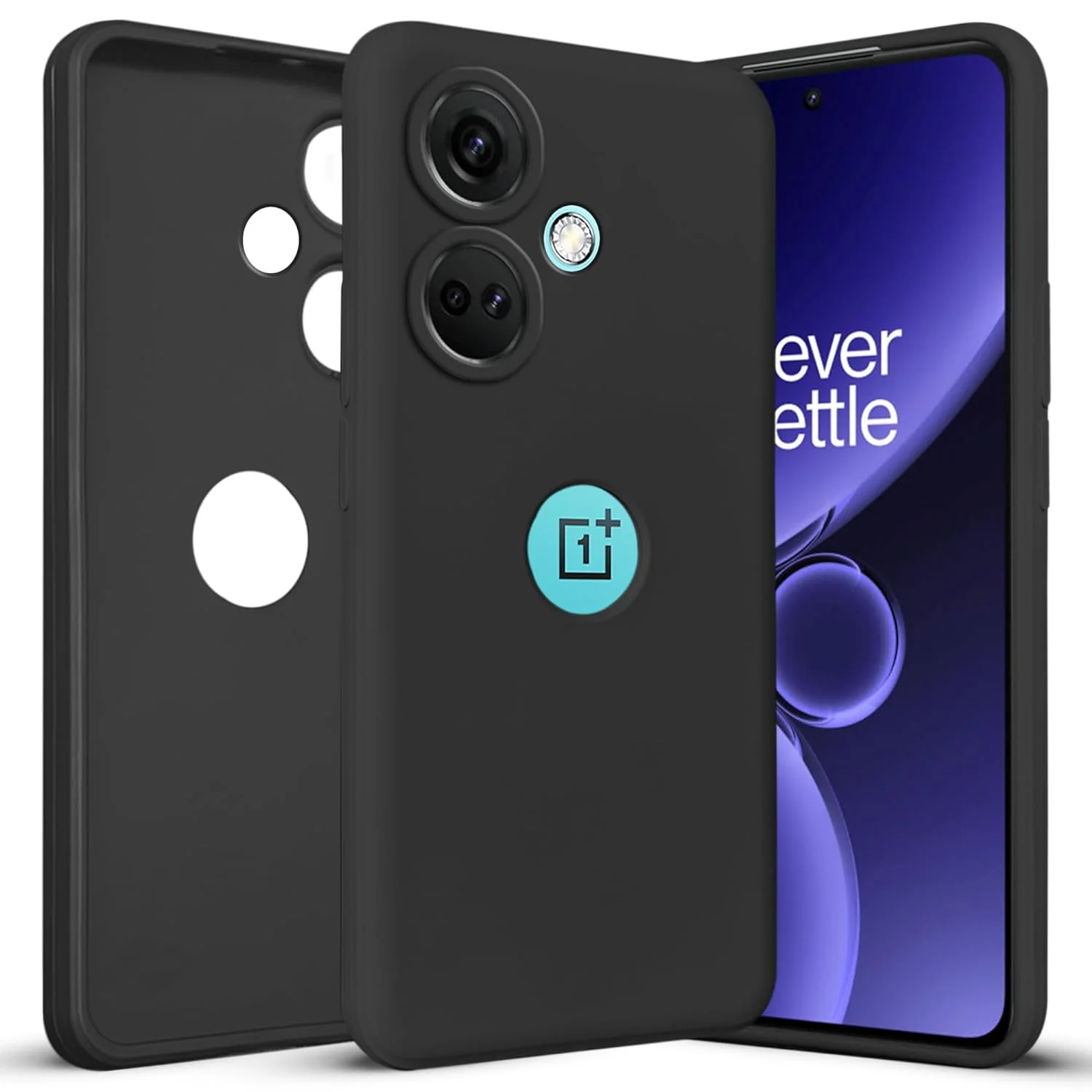 Silicon Back Case Cover for OnePlus Nord CE 3 5G | Camera Bumper Protection Back Cover (Stone Black) - Image 4