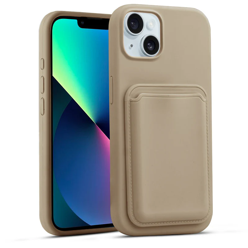 Silicon Magnetic Wireless Charging Back Case For Apple iPhone 13 with Detachable Card Holder - Image 33