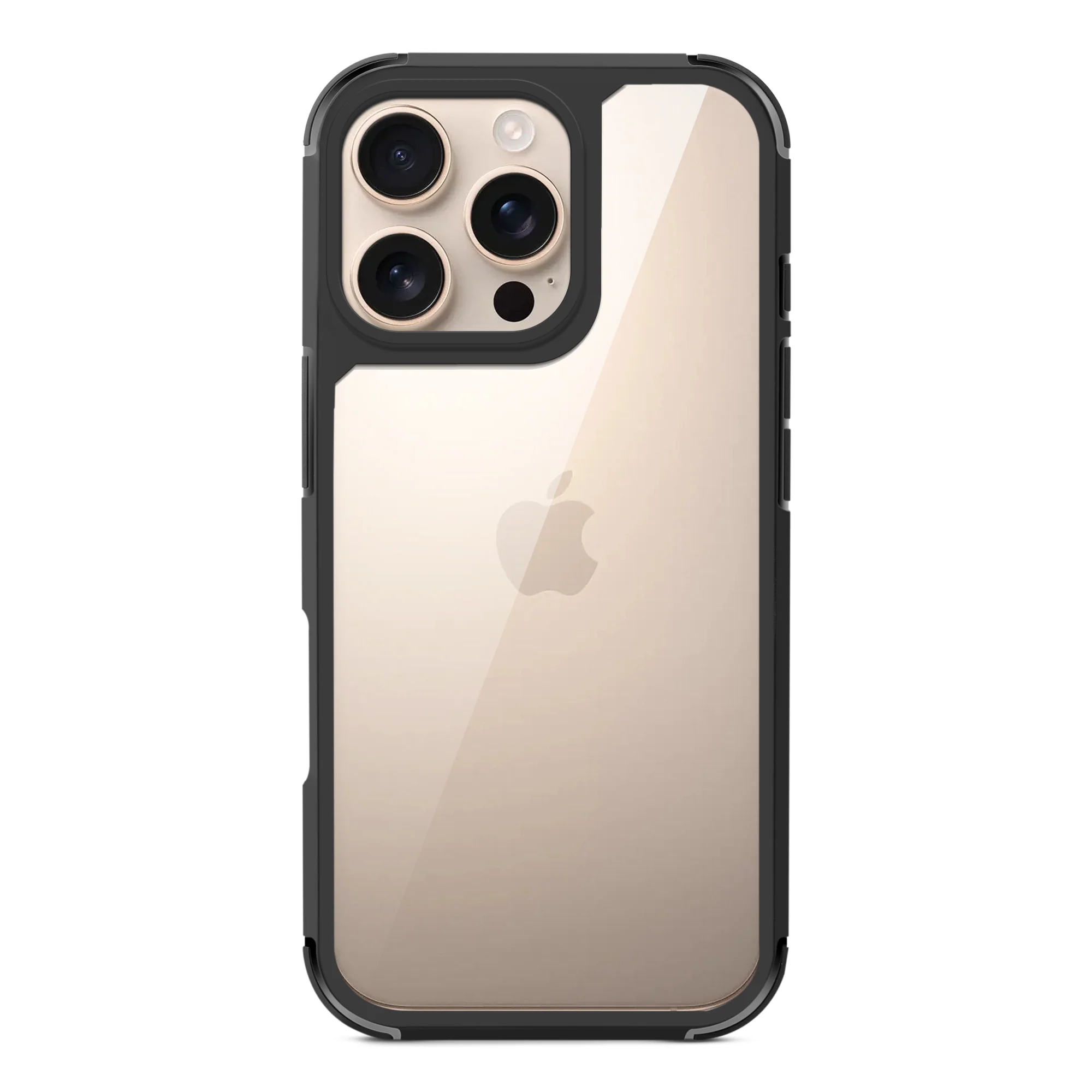 Silicone Border Transparent Back Cover for Apple iPhone 16 Pro Max - Image 4