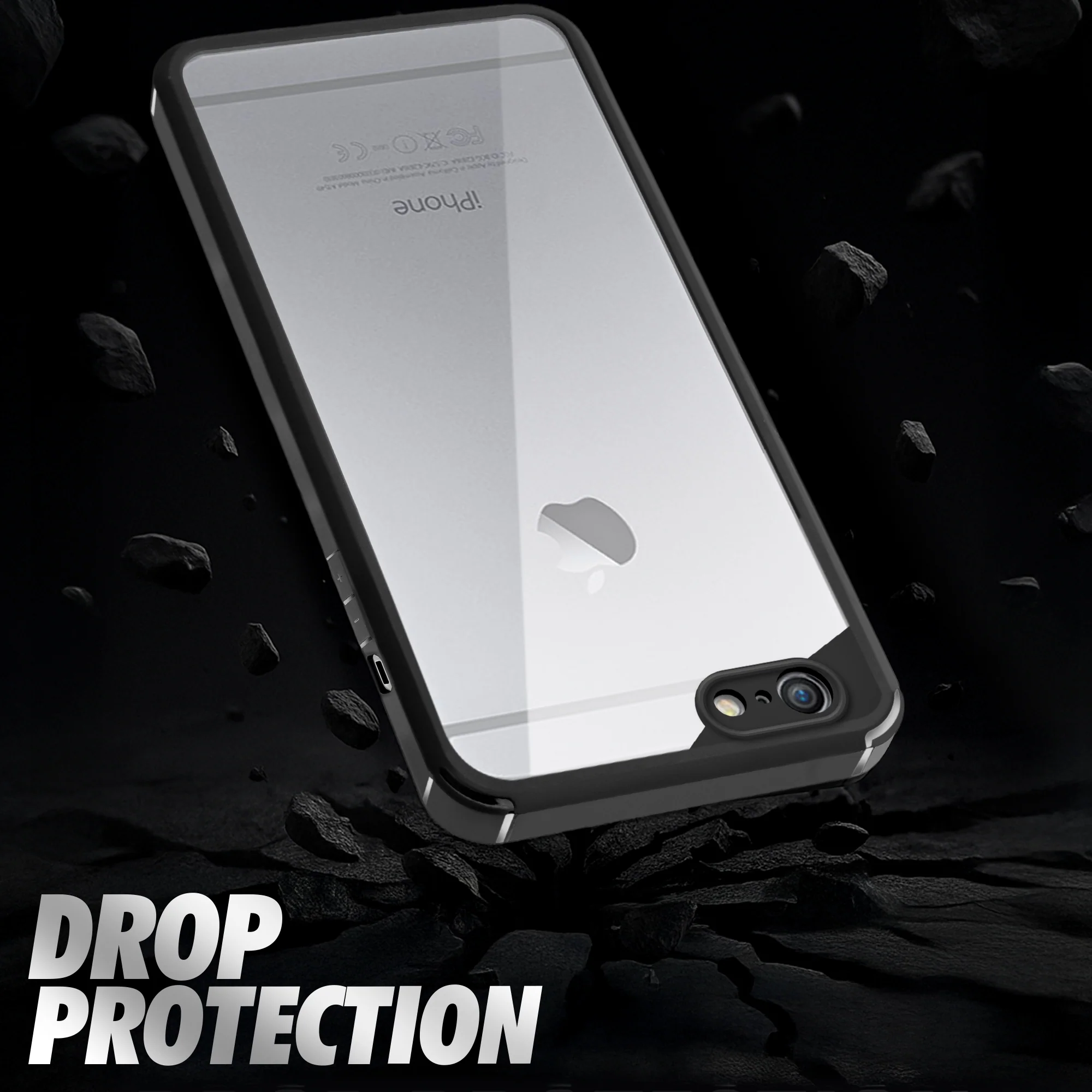 Silicone Border Transparent Back Cover for Apple iPhone 6 - Image 6