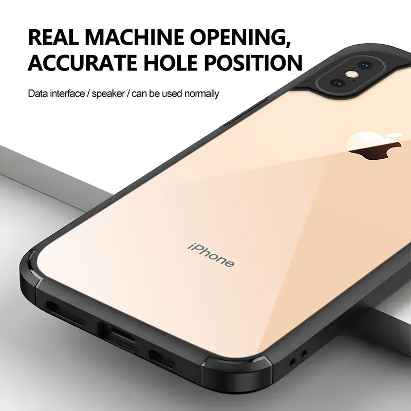 Silicone Border Transparent Back Cover for Apple iPhone XS Max - Image 5