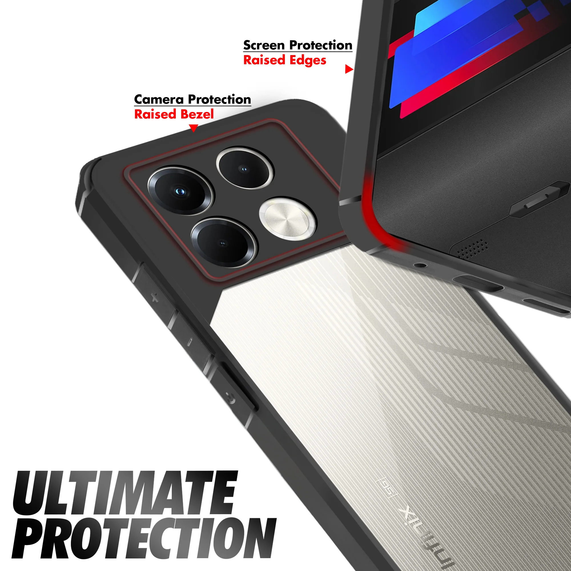 Silicone Border Transparent Back Cover for Infinix Note 40 - Image 5