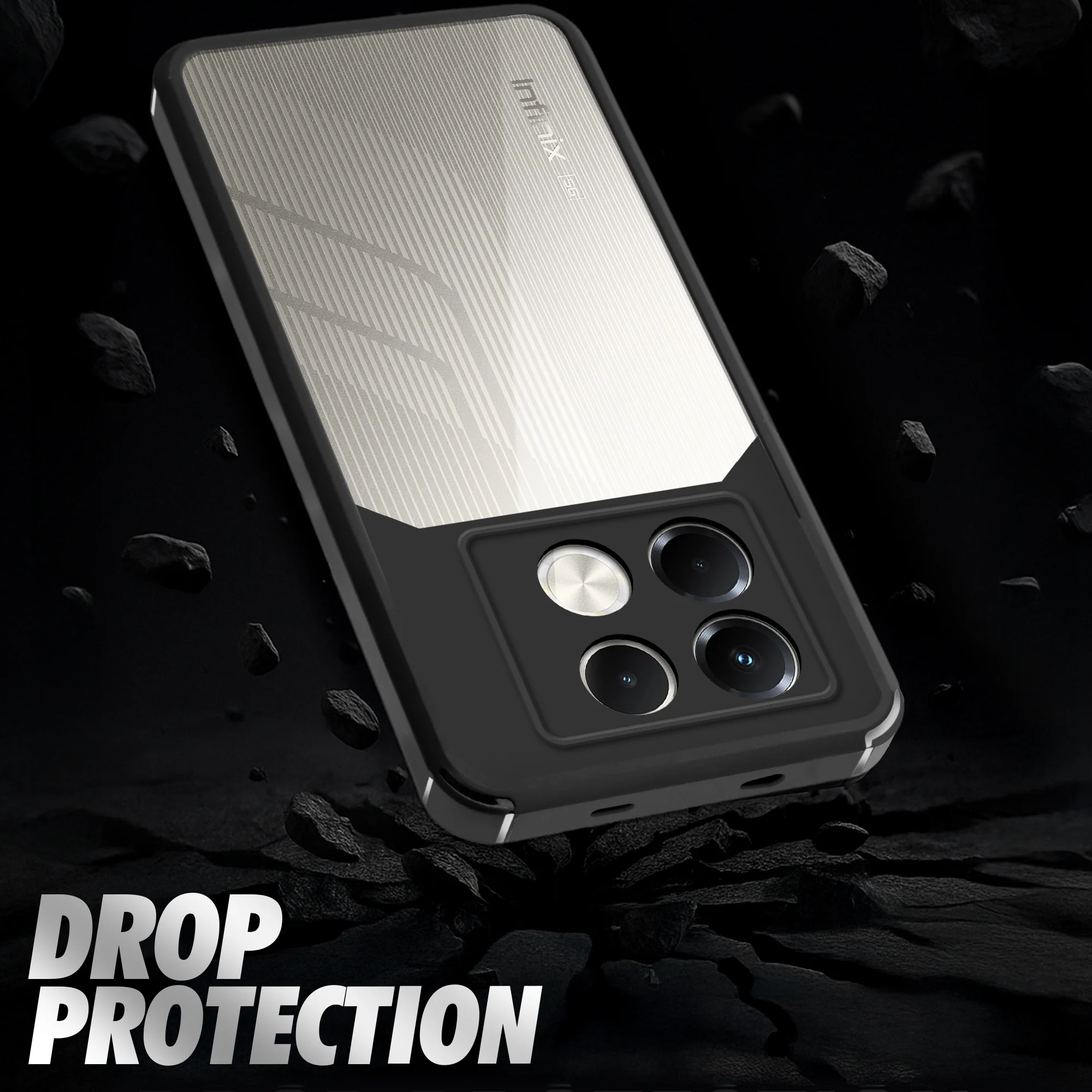 Silicone Border Transparent Back Cover for Infinix Note 40 - Image 6