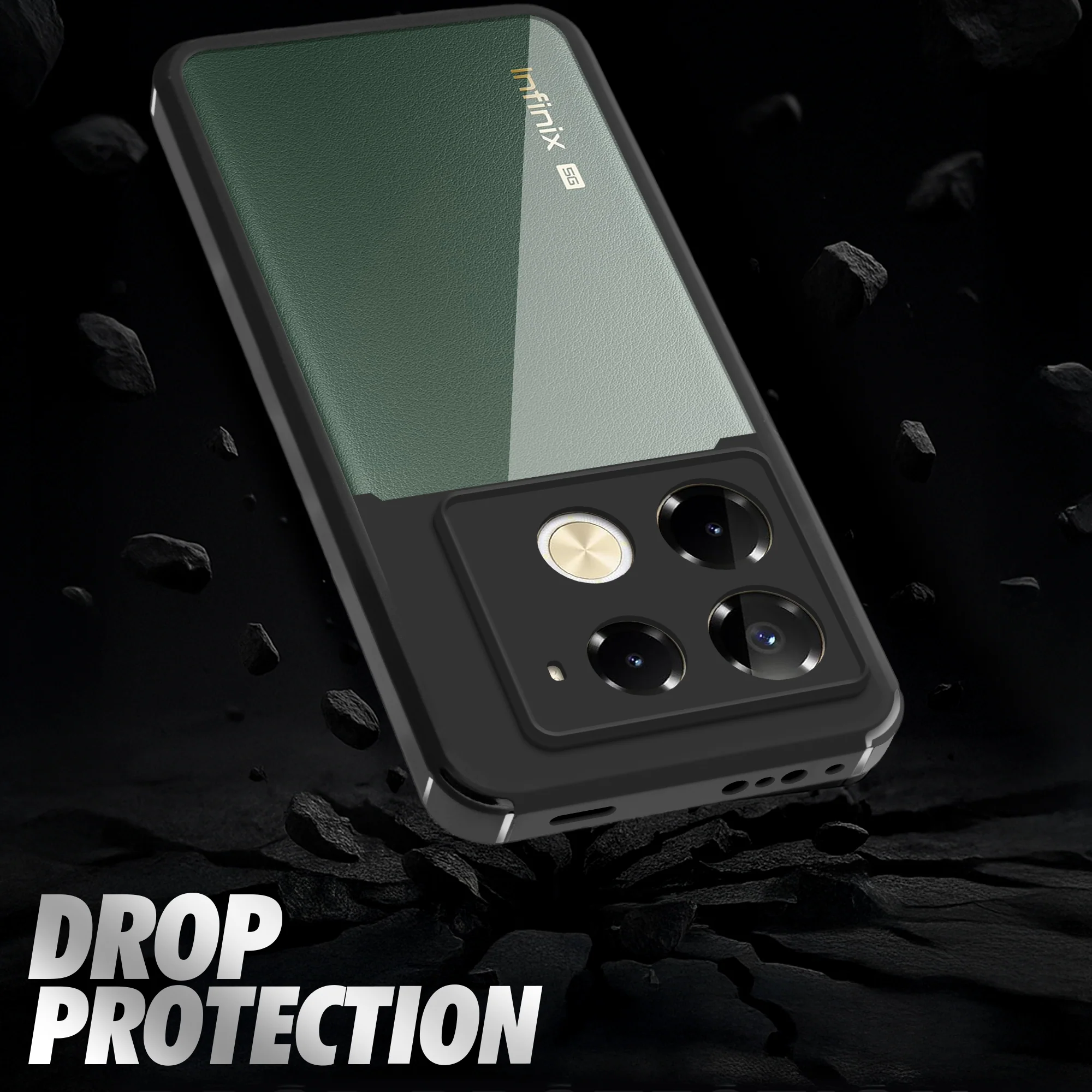 Silicone Border Transparent Back Cover for Infinix Note 40 Pro 5G - Image 5
