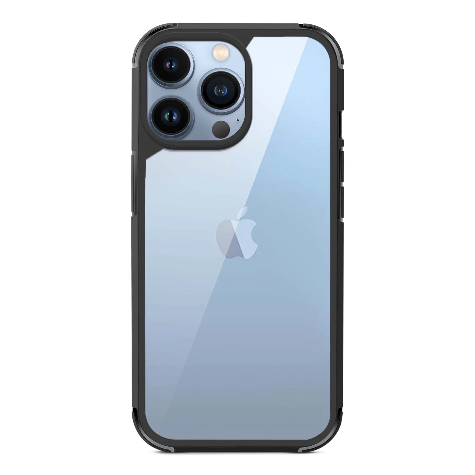 Silicone Border Transparent Back Cover for Apple iPhone 13 Pro - Image 4