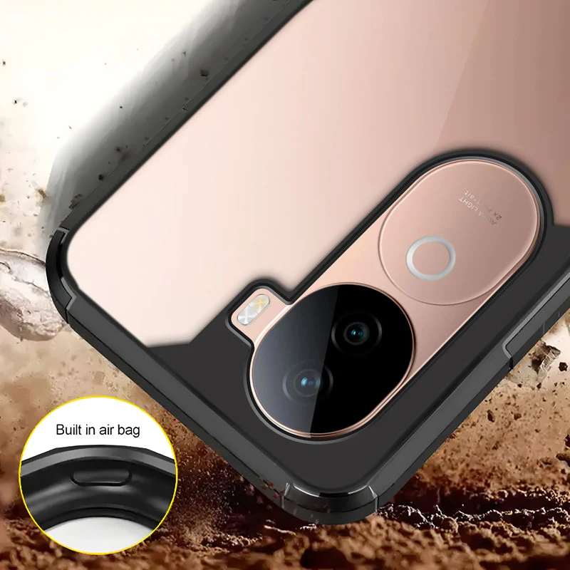 Silicone Border Transparent Back Cover for iQOO Z9s 5G - Image 5