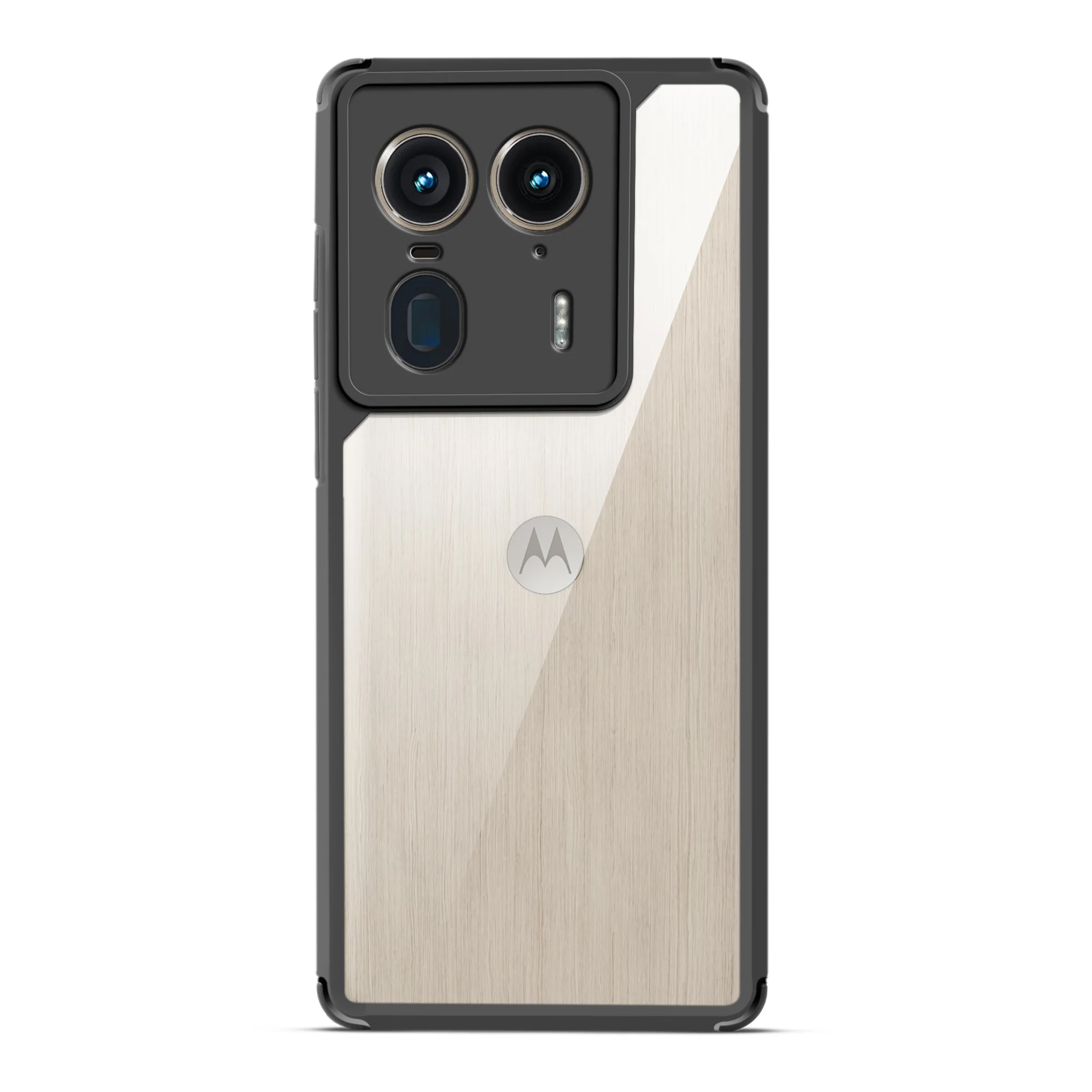 Silicone Border Transparent Back Cover for Motorola Moto Edge 50 Ultra 5G - Image 4