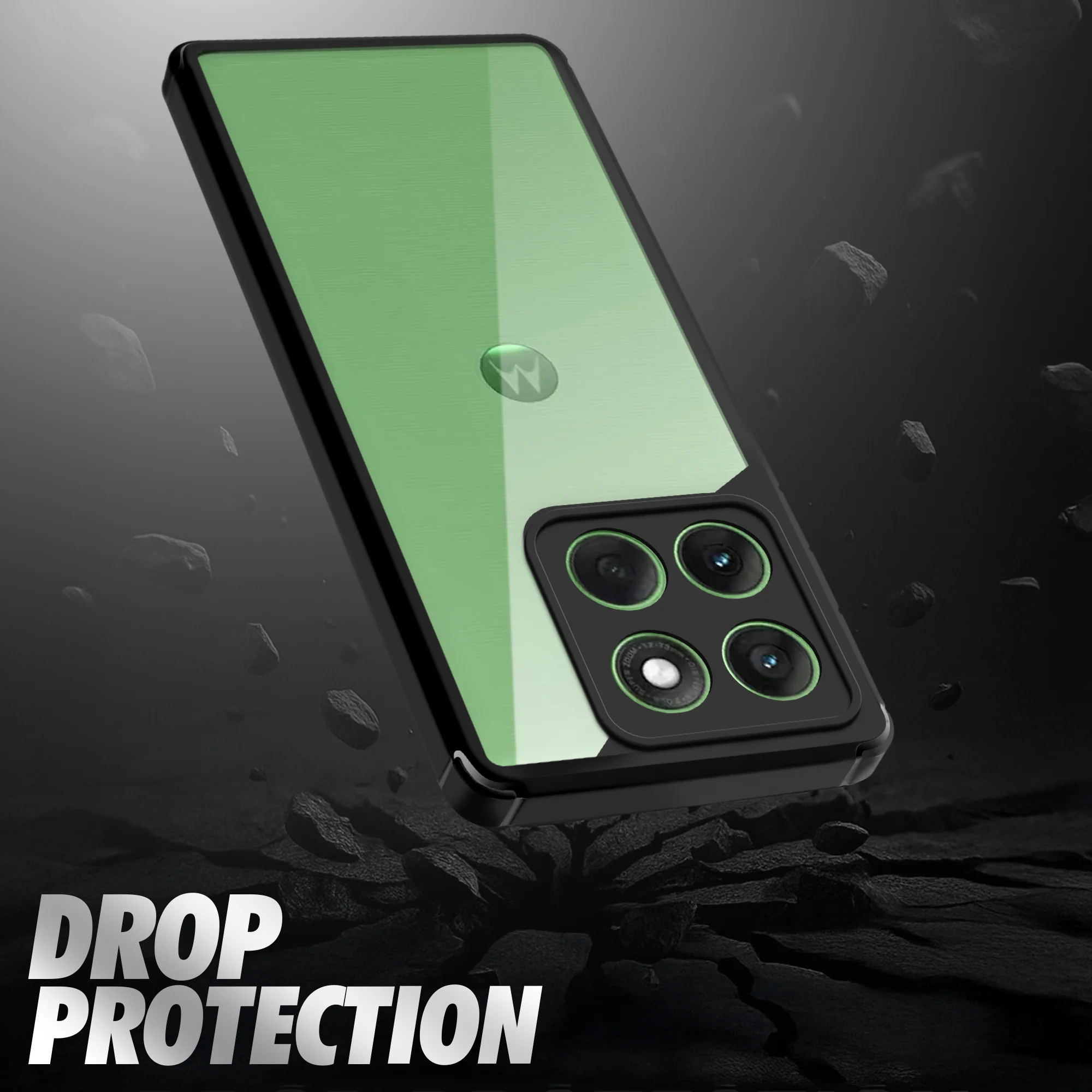 Silicone Border Transparent Back Cover for Motorola Moto Edge 60 5G - Image 6