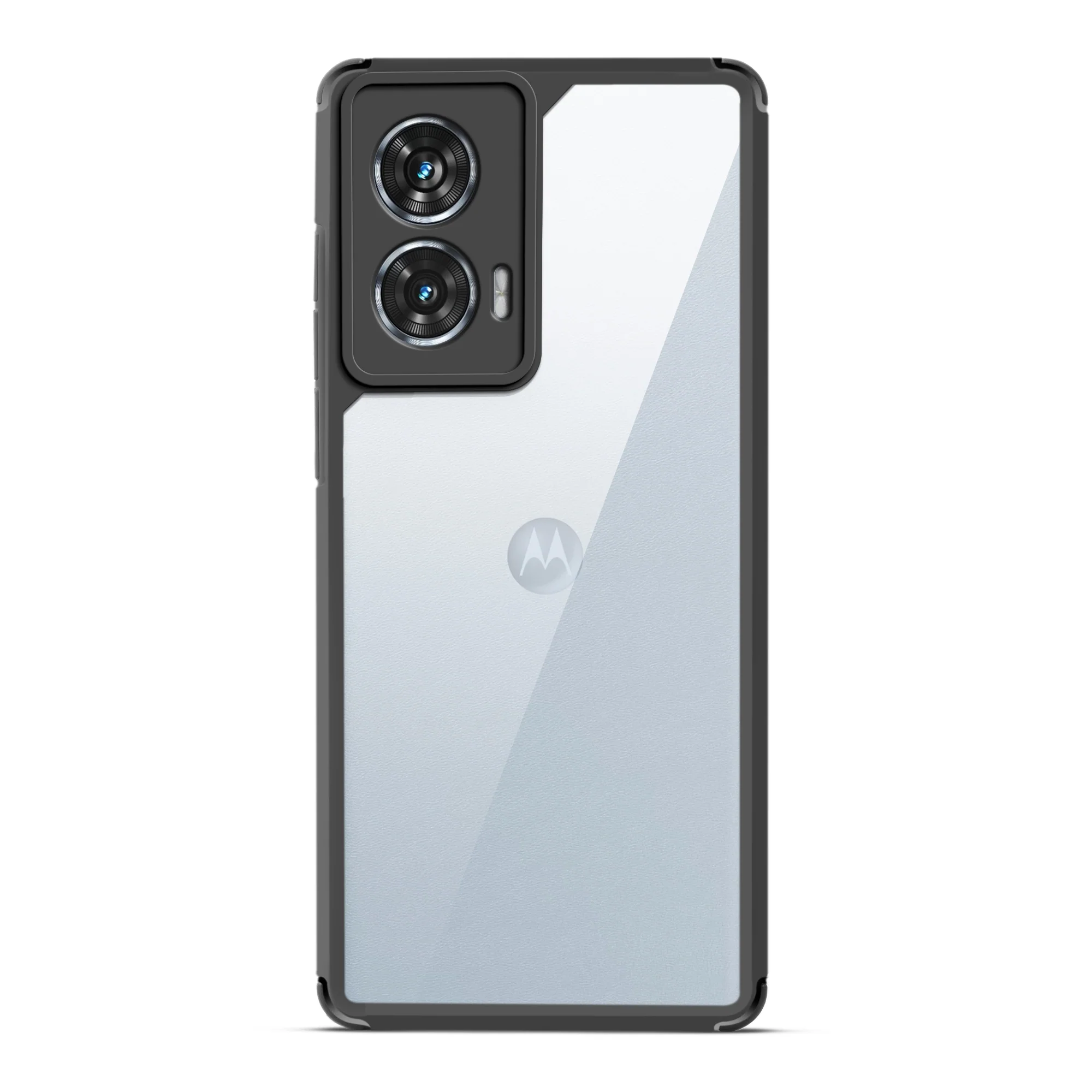 Silicone Border Transparent Back Cover for Motorola Moto G96 5G - Image 4