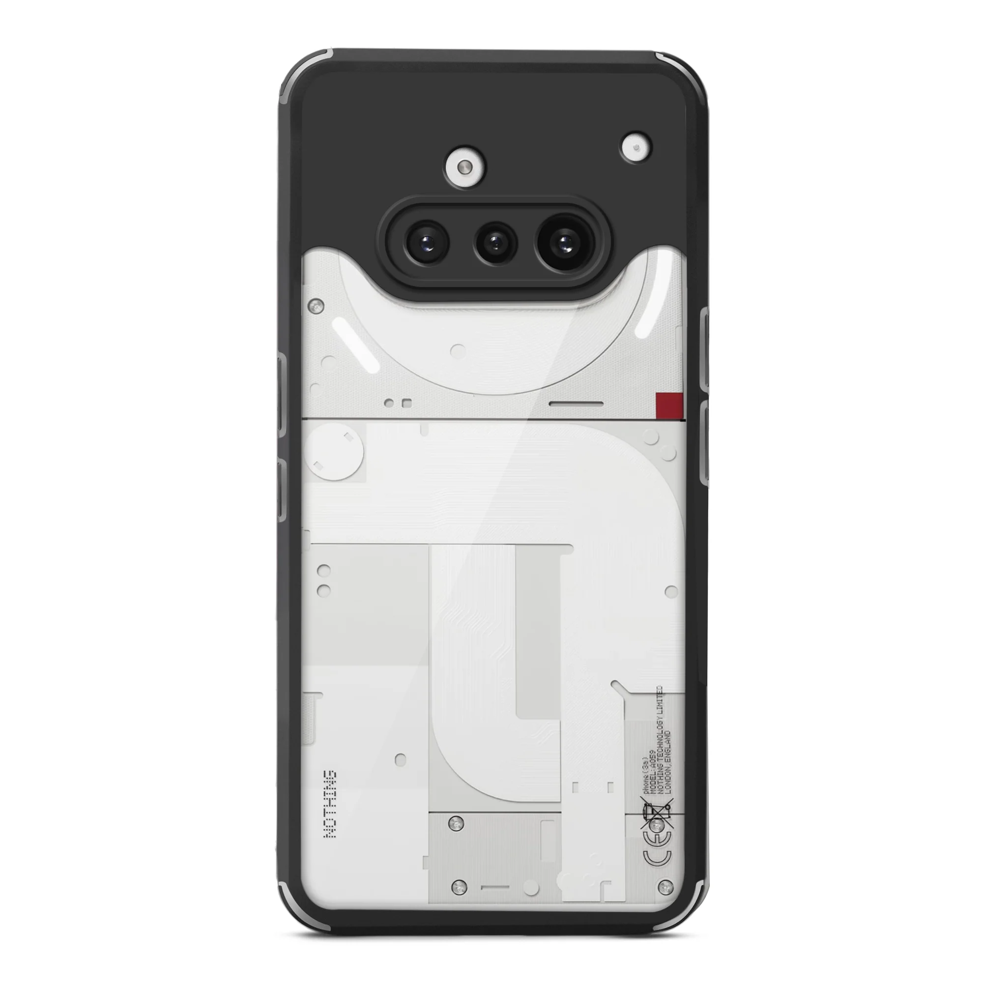 Silicone Border Transparent Back Cover for Nothing Phone 3A 5G - Image 4