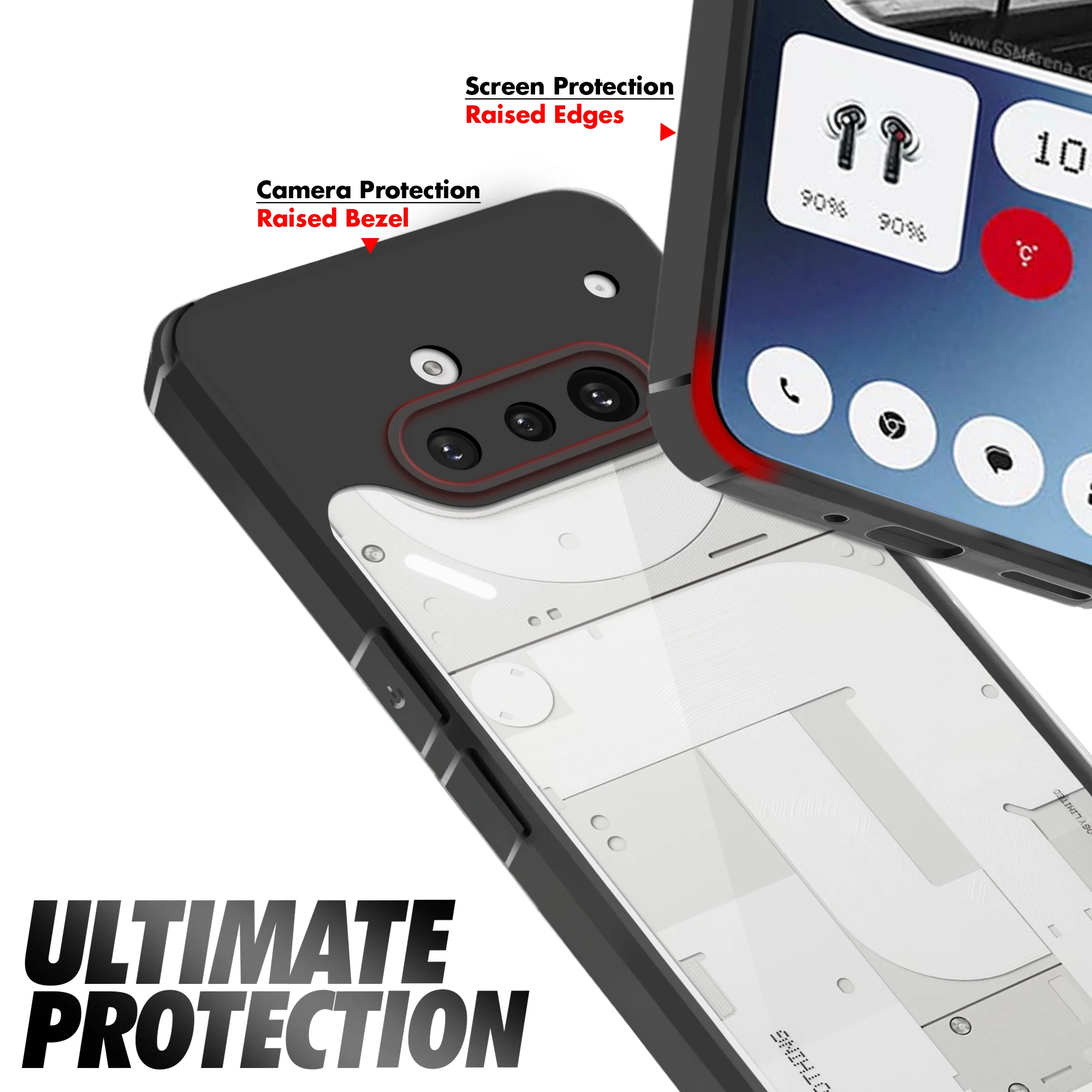 Silicone Border Transparent Back Cover for Nothing Phone 3A 5G - Image 5