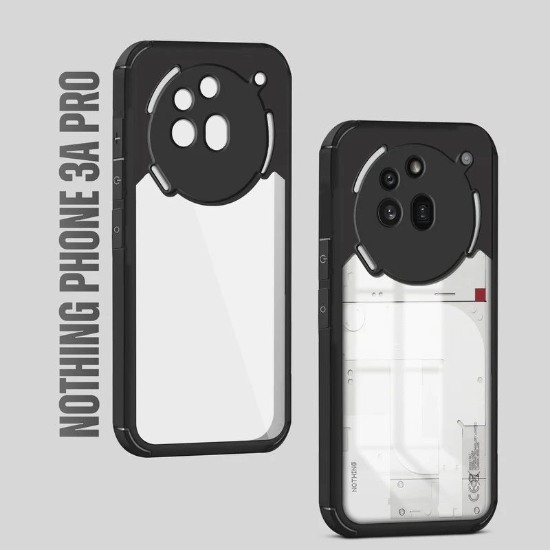 Silicone Border Transparent Back Cover for Nothing Phone 3A Pro 5G