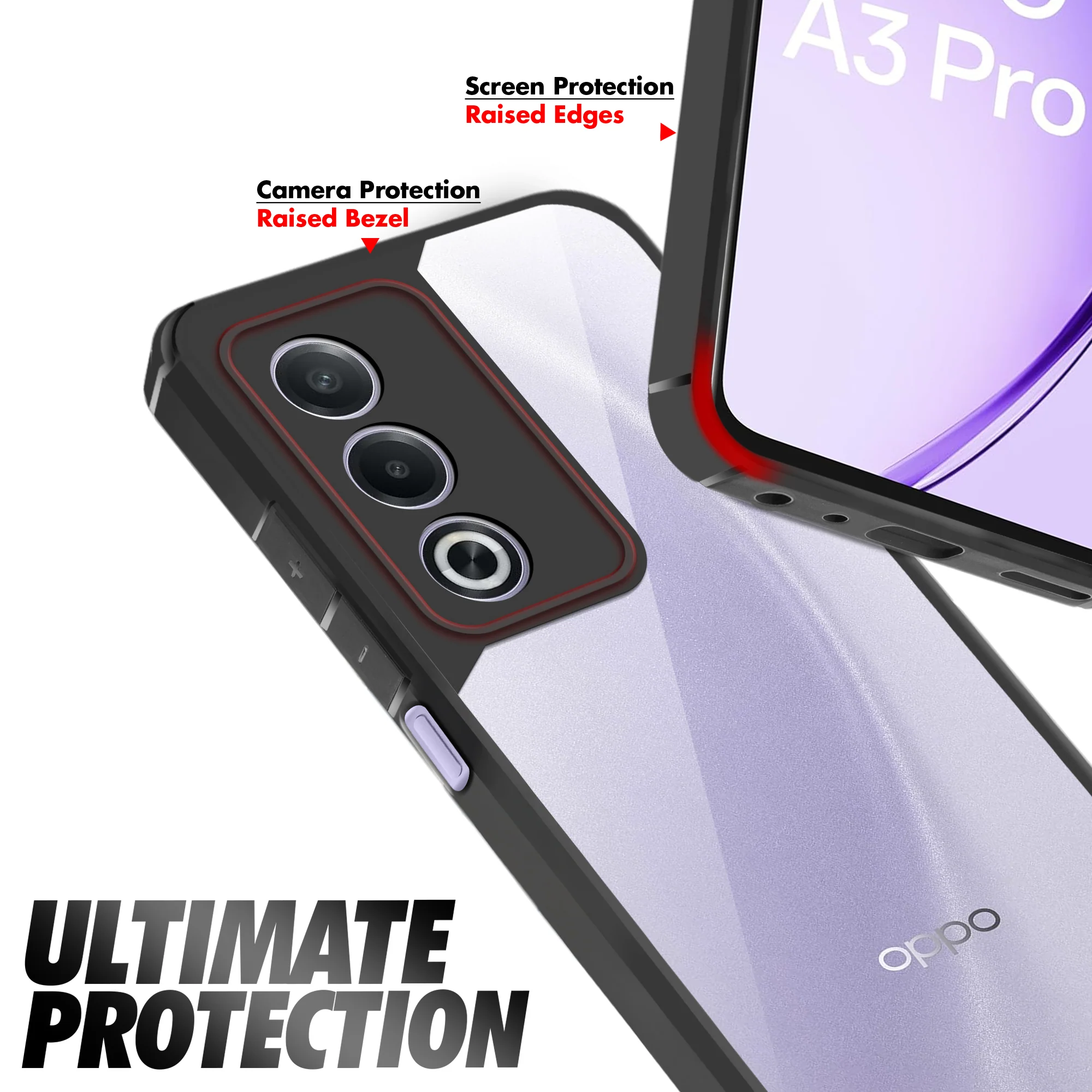 Silicone Border Transparent Back Cover for Oppo A3 Pro 5G - Image 5