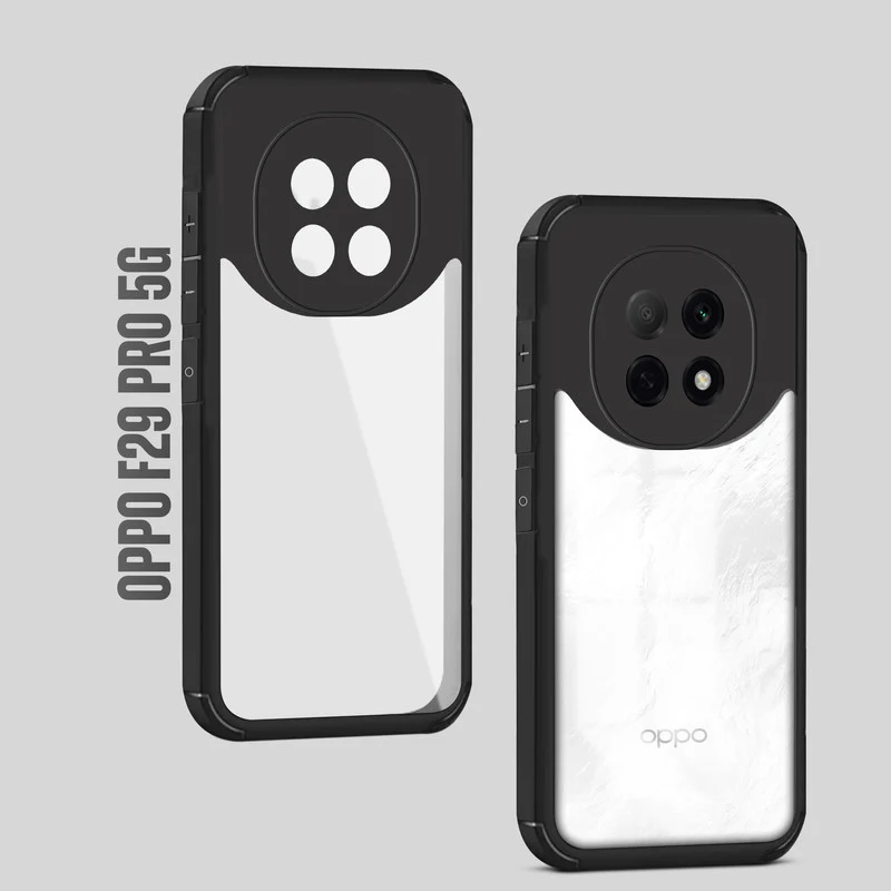 Silicone Border Transparent Back Cover for Oppo F29 Pro 5G