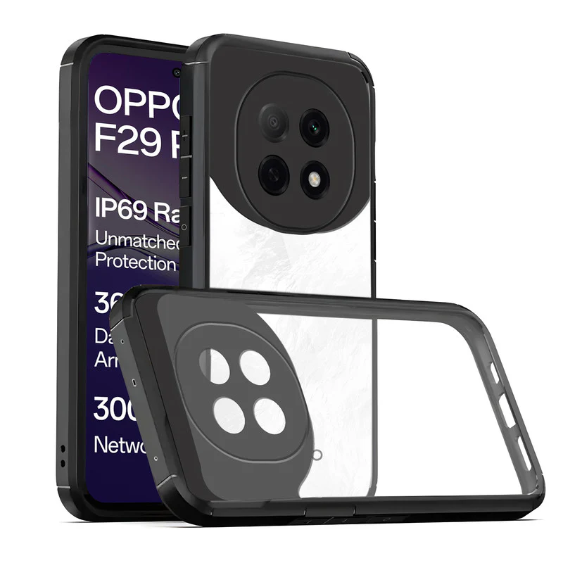 Silicone Border Transparent Back Cover for Oppo F29 Pro 5G - Image 4