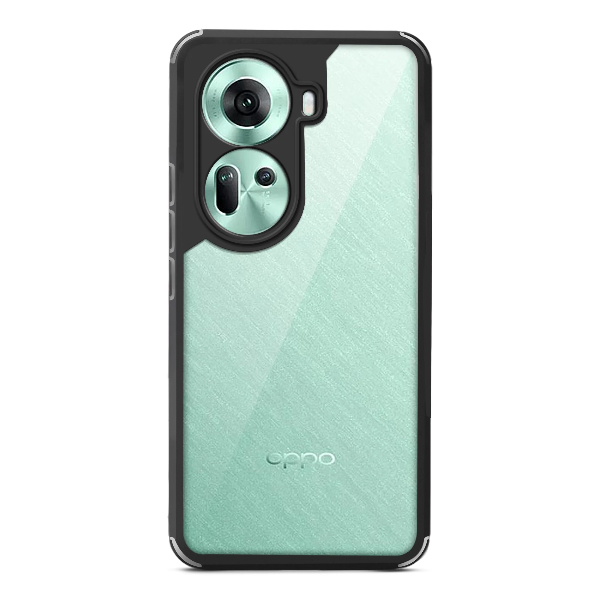 Silicone Border Transparent Back Cover for Oppo Reno 11 5G - Image 4