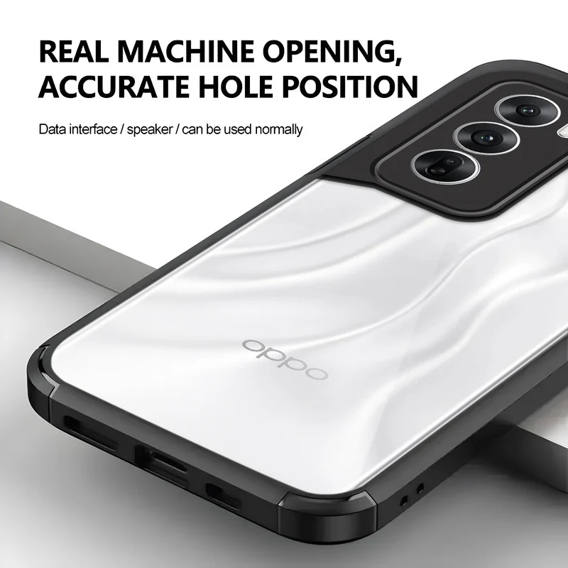 Silicone Border Transparent Back Cover for Oppo Reno 12 Pro 5G - Image 5