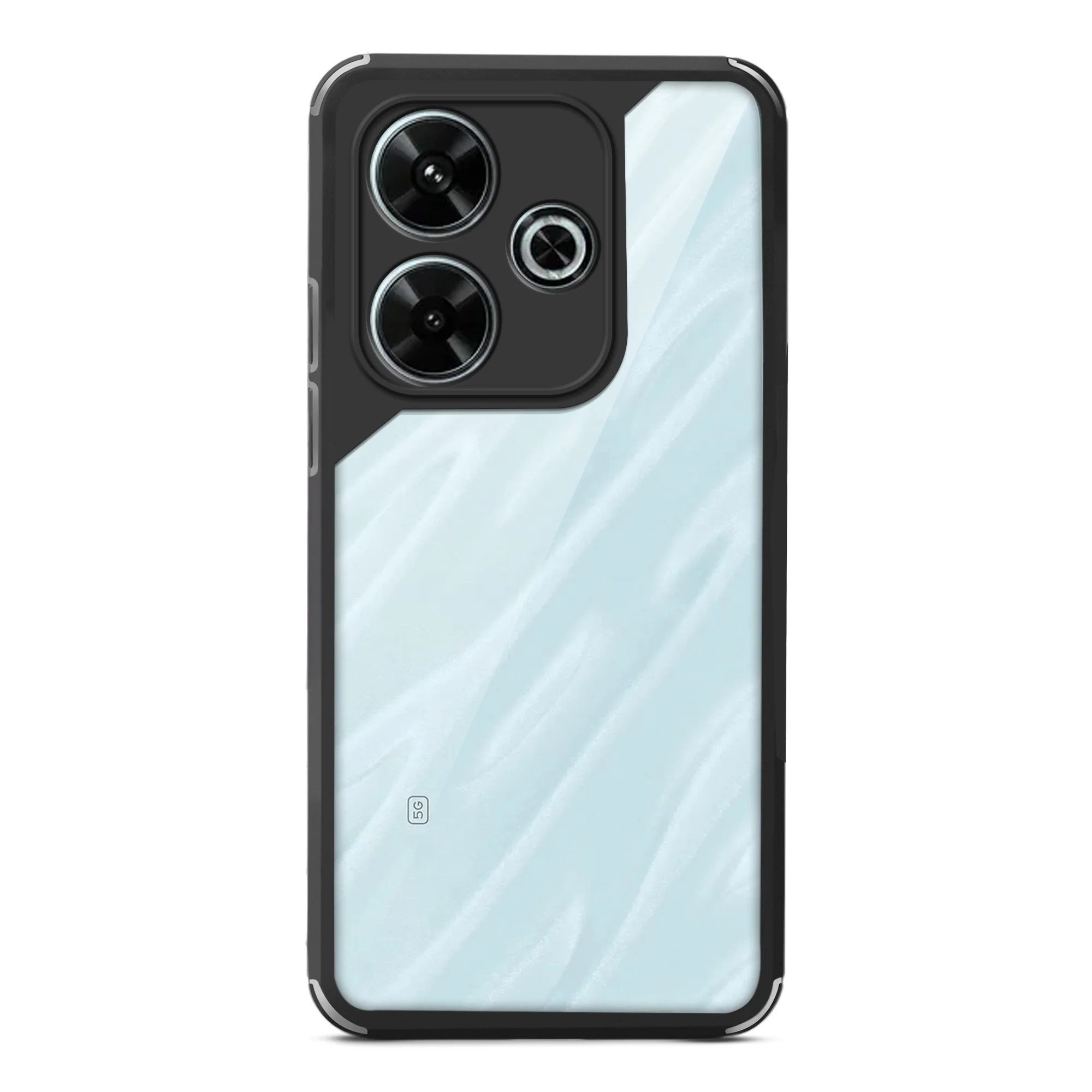 Silicone Border Transparent Back Cover for Poco M6 Plus 5G - Image 4