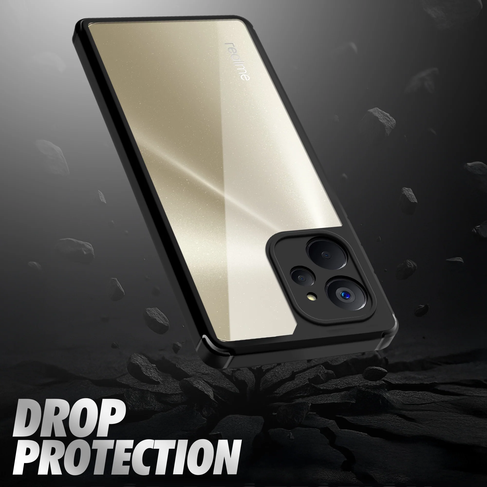 Silicone Border Transparent Back Cover for Realme 10 5G - Image 6