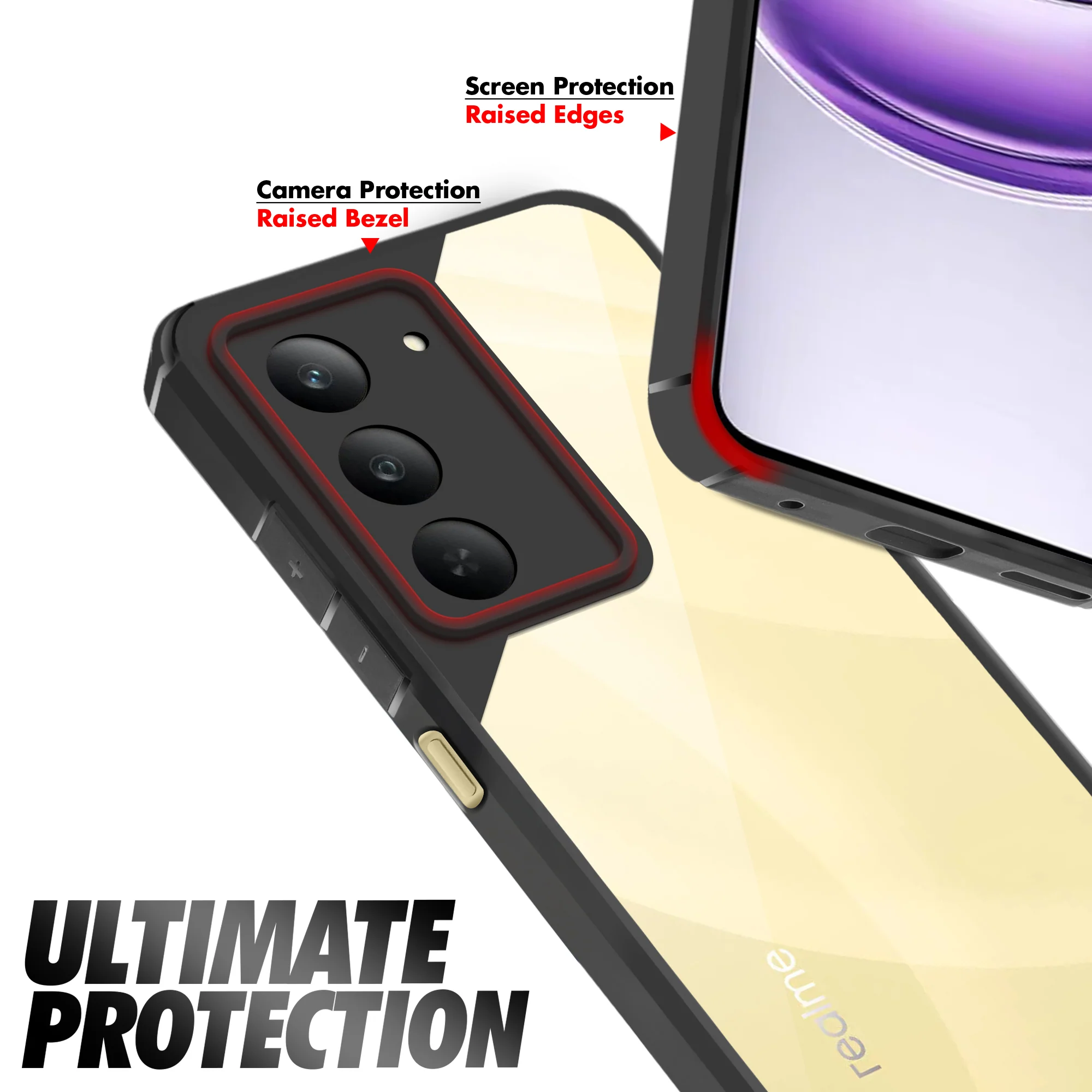 Silicone Border Transparent Back Cover for Realme Narzo 80x 5G - Image 5