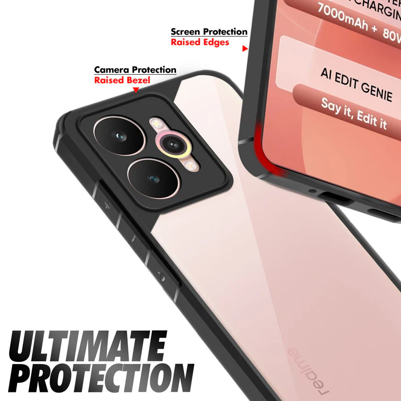 Silicone Border Transparent Back Cover for Realme 15 5G - Image 5