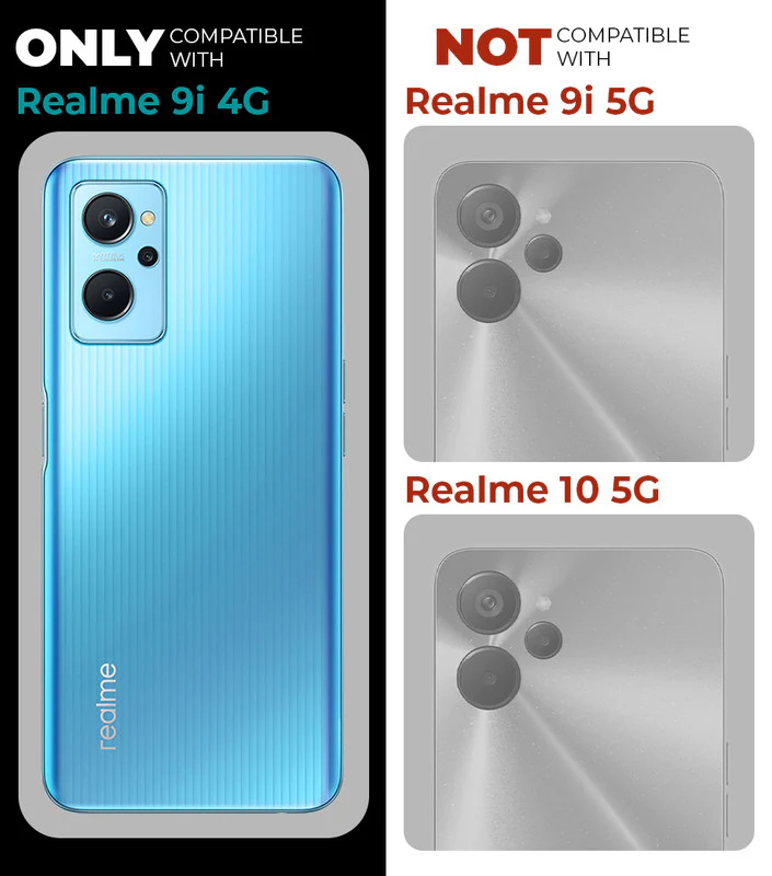 Silicone Border Transparent Back Cover for Realme 9i 4G - Image 2