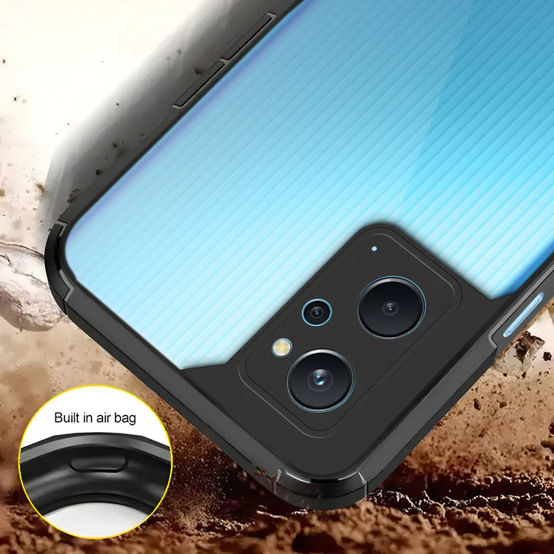 Silicone Border Transparent Back Cover for Realme 9i 4G - Image 5