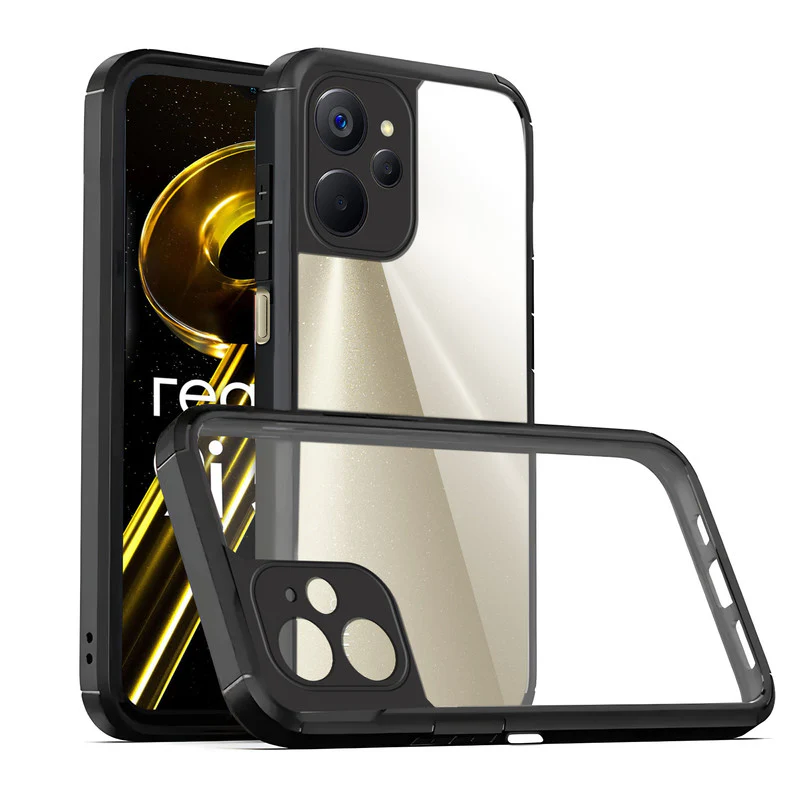 Silicone Border Transparent Back Cover for Realme 9i 5G - Image 3