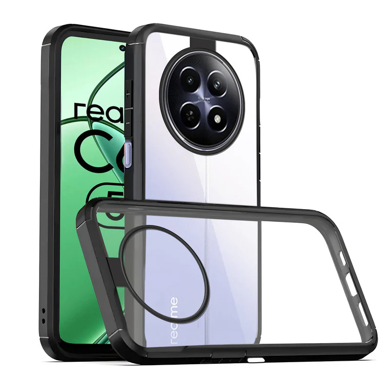 Silicone Border Transparent Back Cover for Realme C65 5G - Image 4