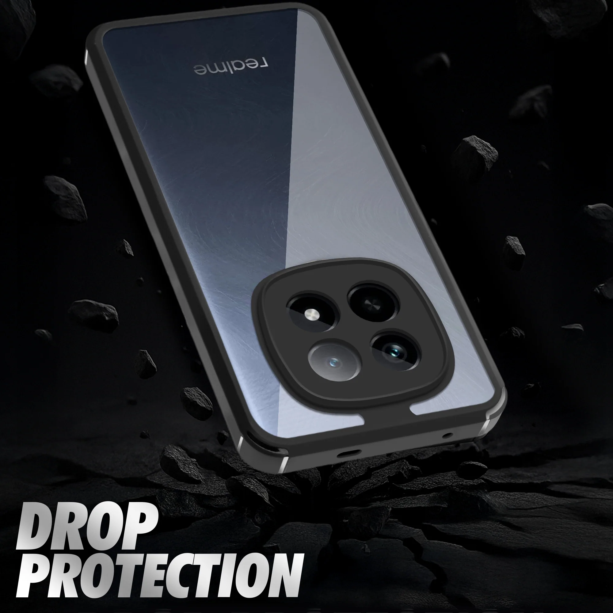 Silicone Border Transparent Back Cover for Realme P2 Pro 5G - Image 6