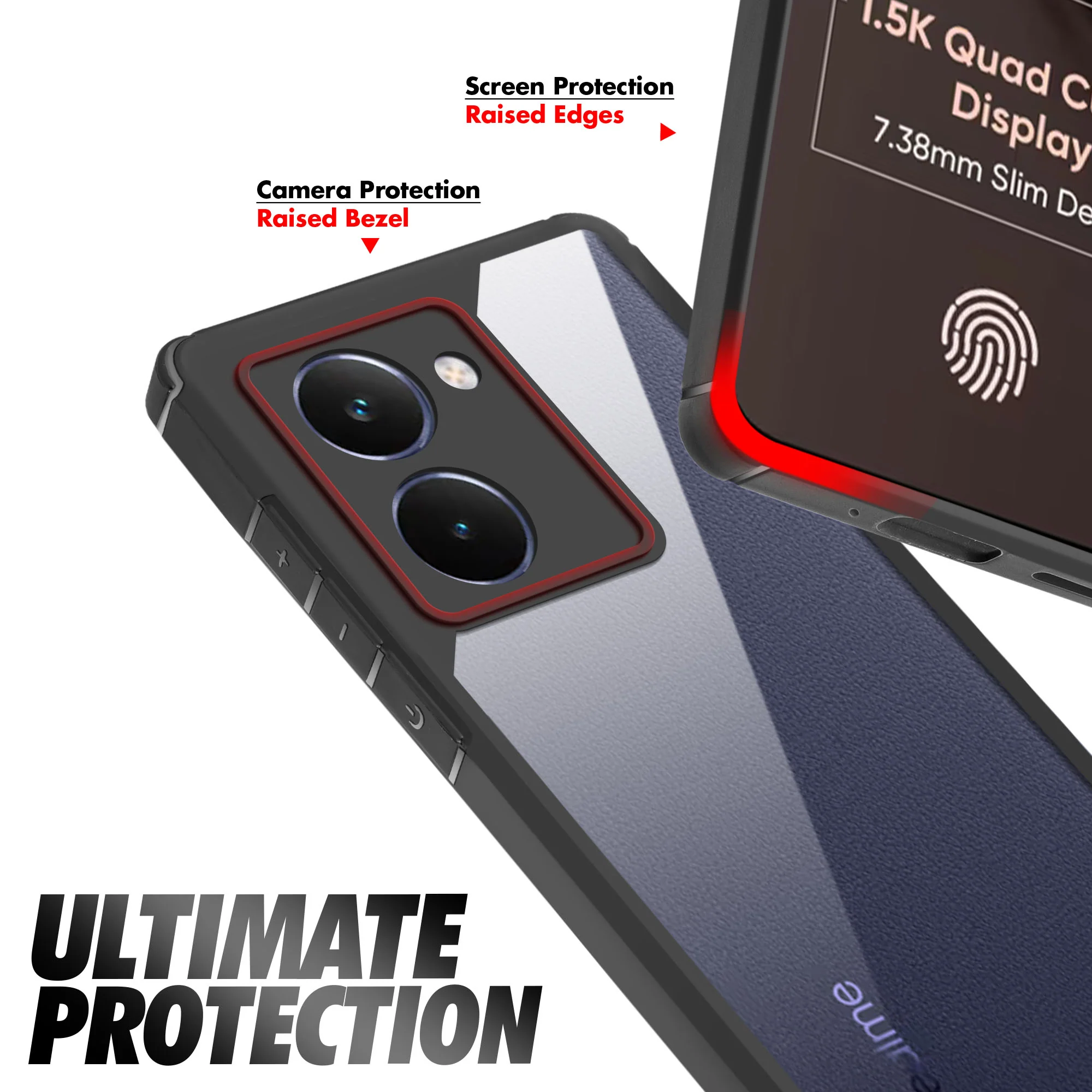 Silicone Border Transparent Back Cover for Realme P3 Ultra 5G - Image 5