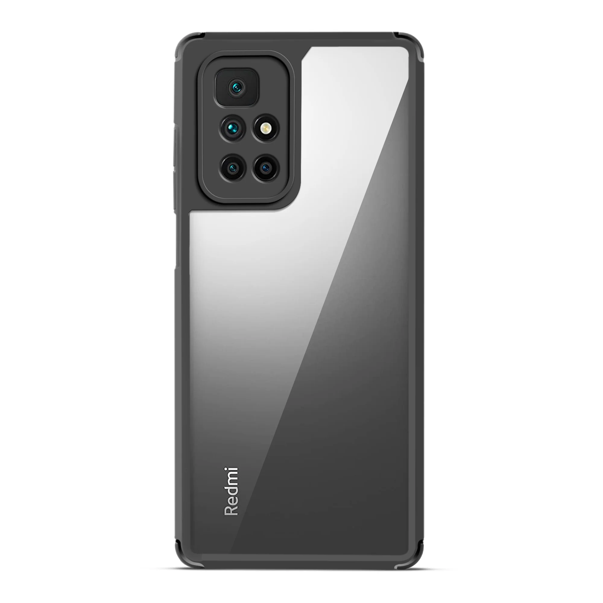 Silicone Border Transparent Back Cover for Redmi 10 Prime - Image 4