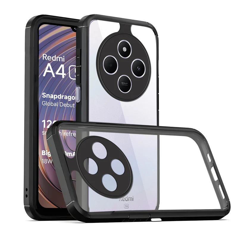 Silicone Border Transparent Back Cover for Redmi A4 5G - Image 3