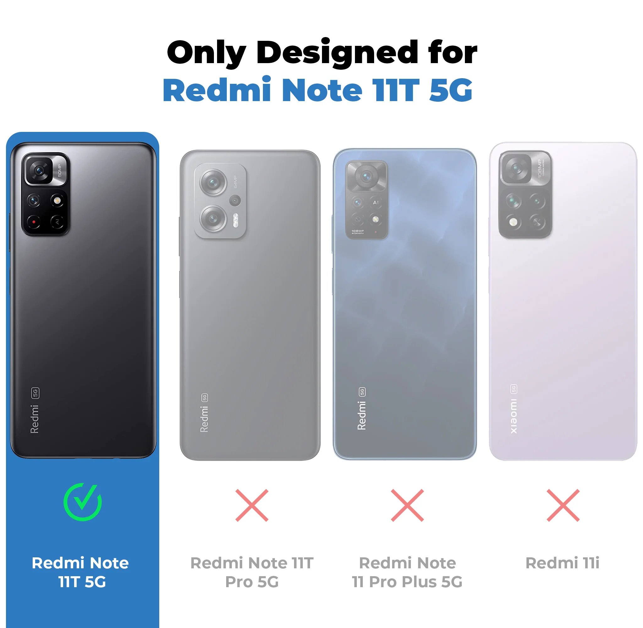 Silicone Border Transparent Back Cover for Redmi Note 11T - Image 2