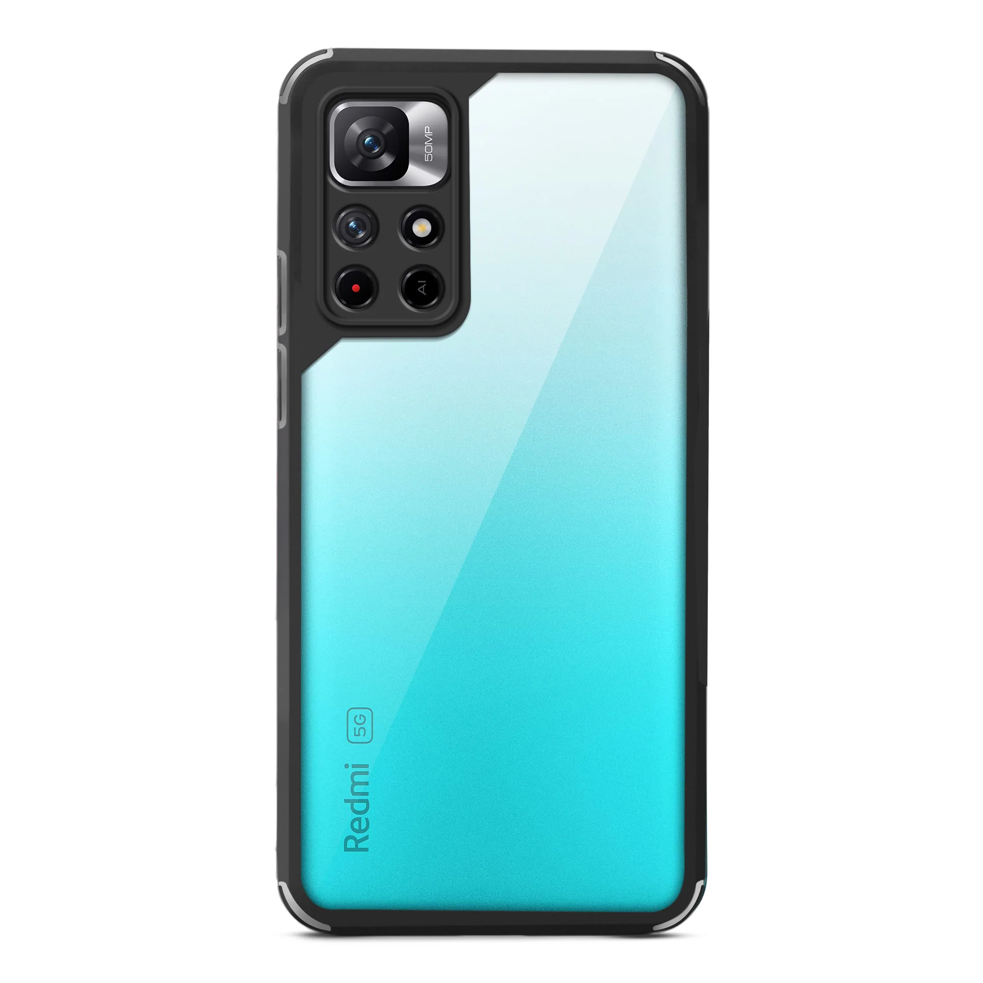 Silicone Border Transparent Back Cover for Redmi Note 11T - Image 4