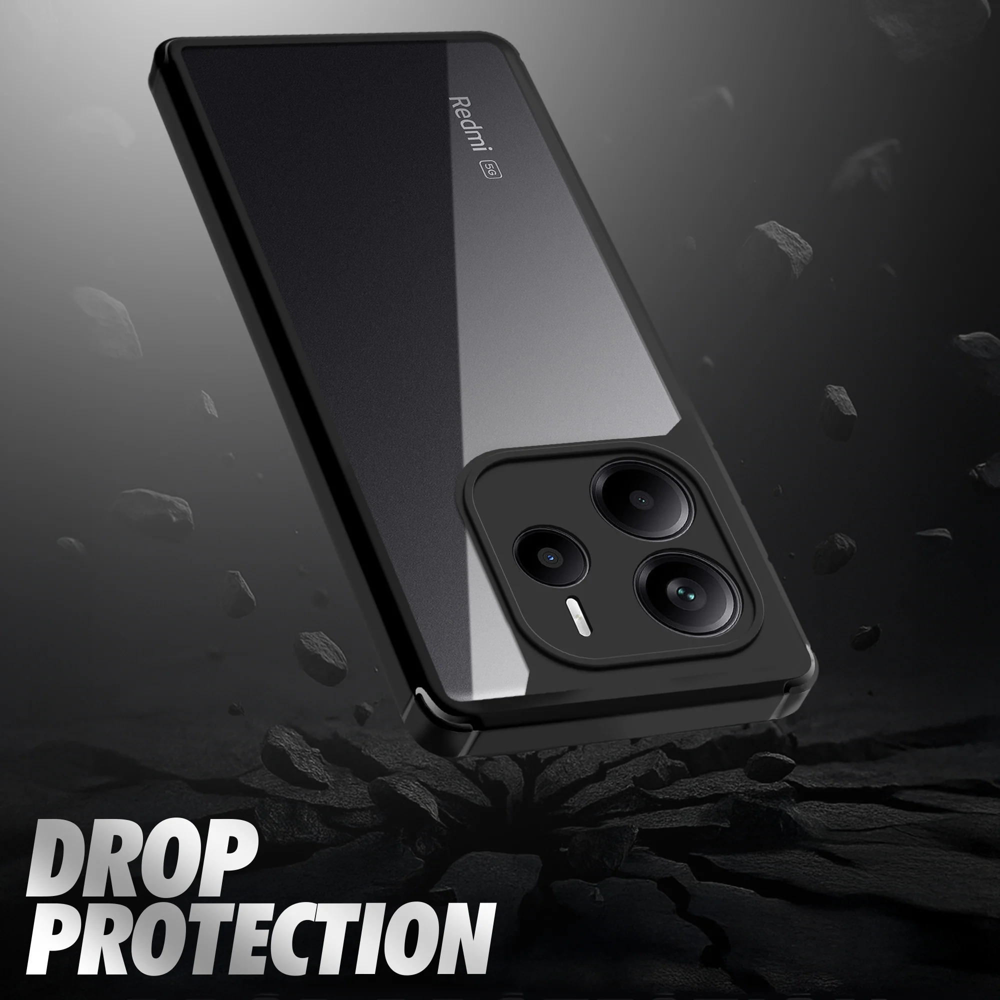 Silicone Border Transparent Back Cover for Redmi Note 14 5G - Image 6