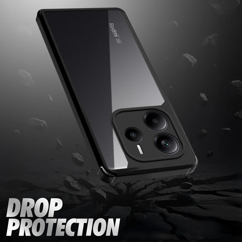 Silicone Border Transparent Back Cover for Redmi Note 14 SE 5G - Image 6