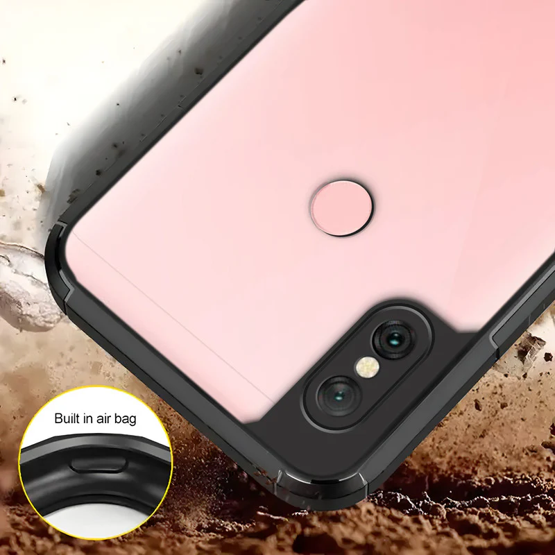 Silicone Border Transparent Back Cover for Redmi Note 6 Pro - Image 6