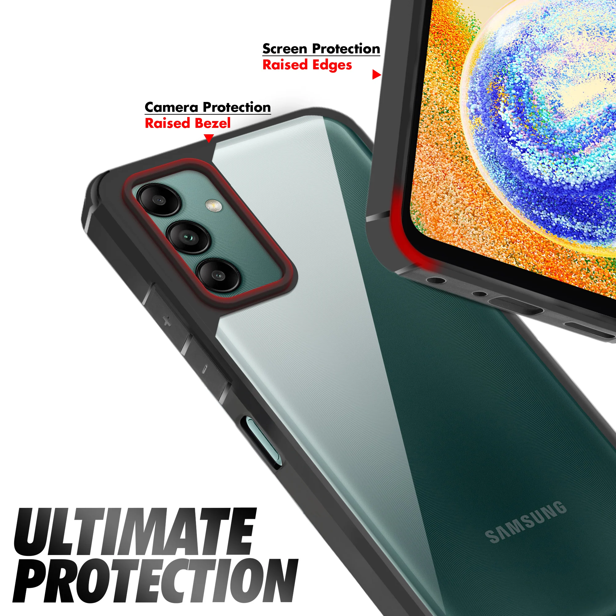 Silicone Border Transparent Back Cover for Samsung A04S - Image 5