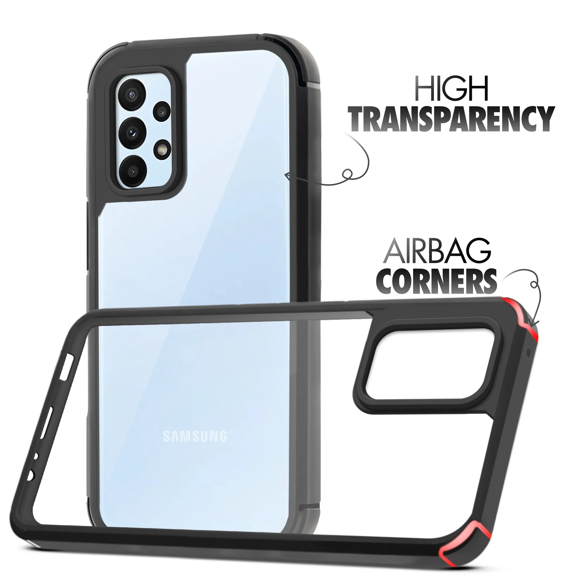 Silicone Border Transparent Back Cover for Samsung A52s 5G - Image 3