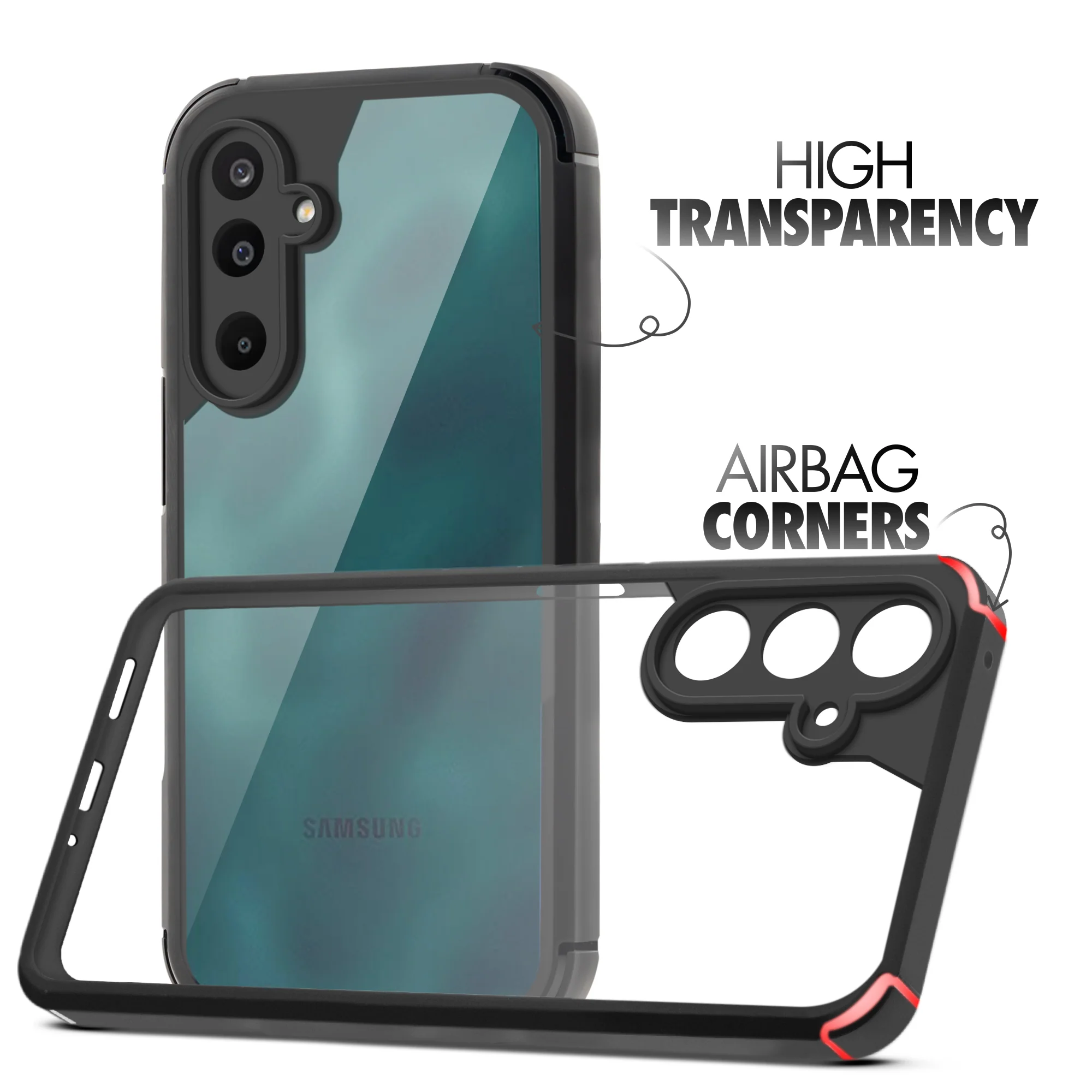 Silicone Border Transparent Back Cover for Samsung F16 5G - Image 3
