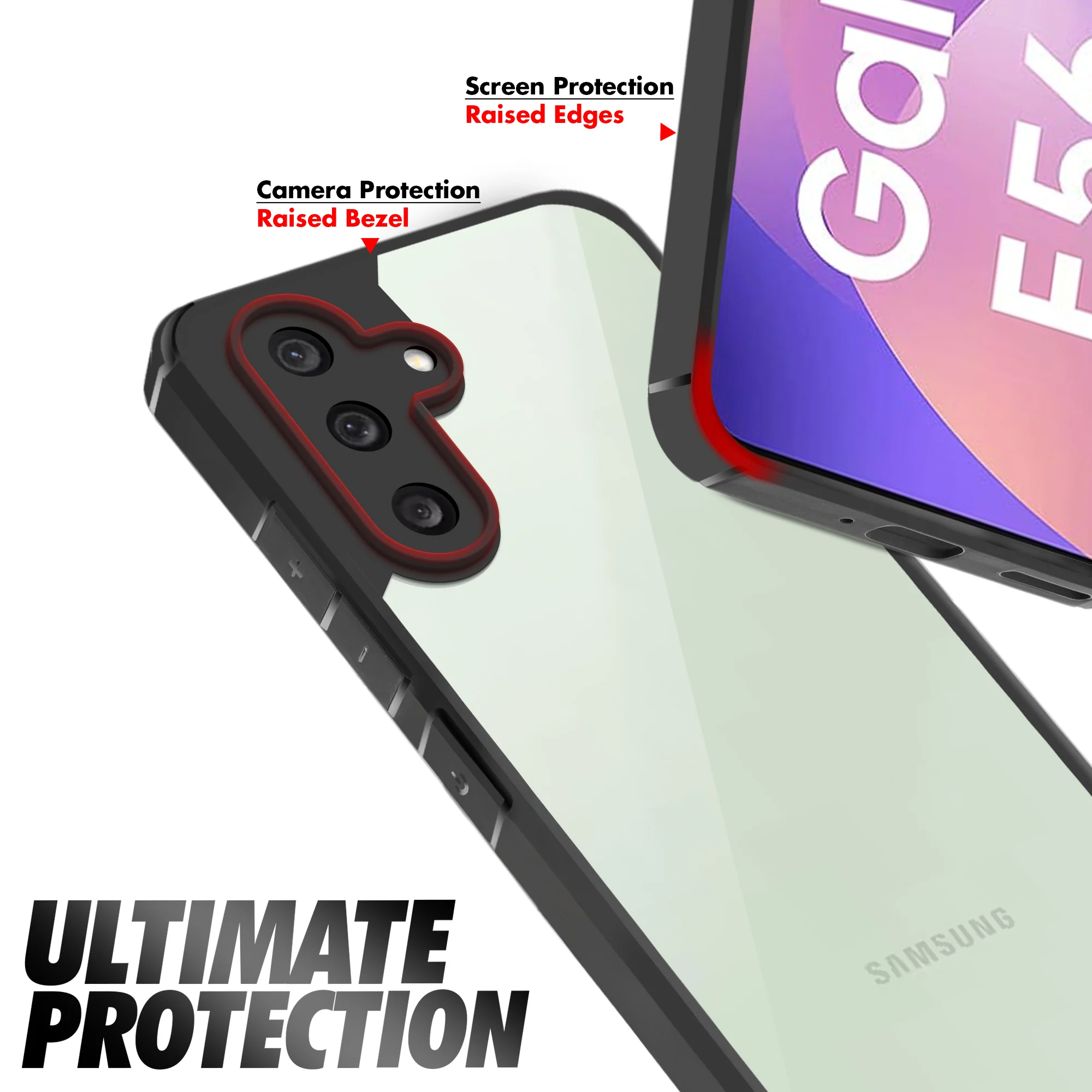 Silicone Border Transparent Back Cover for Samsung F56 5G - Image 5