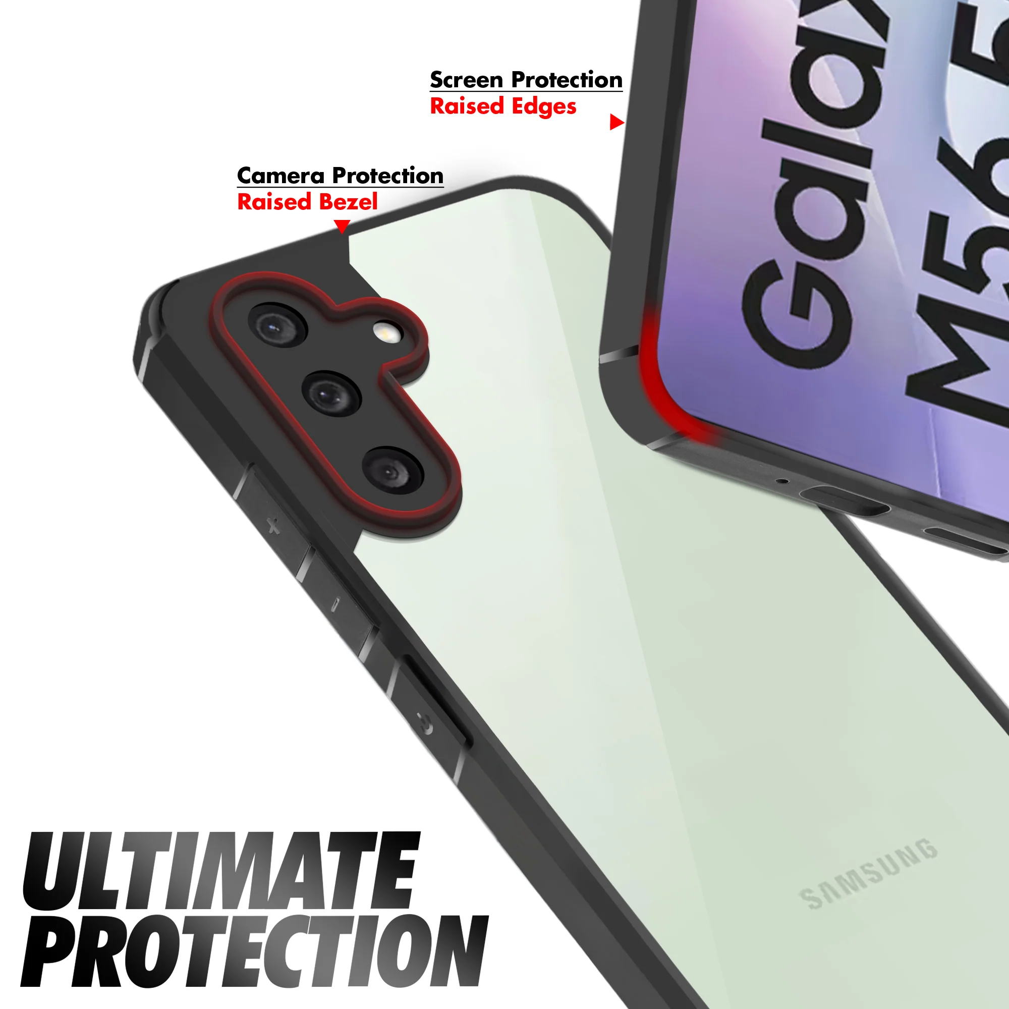 Silicone Border Transparent Back Cover for Samsung M56 5G - Image 5