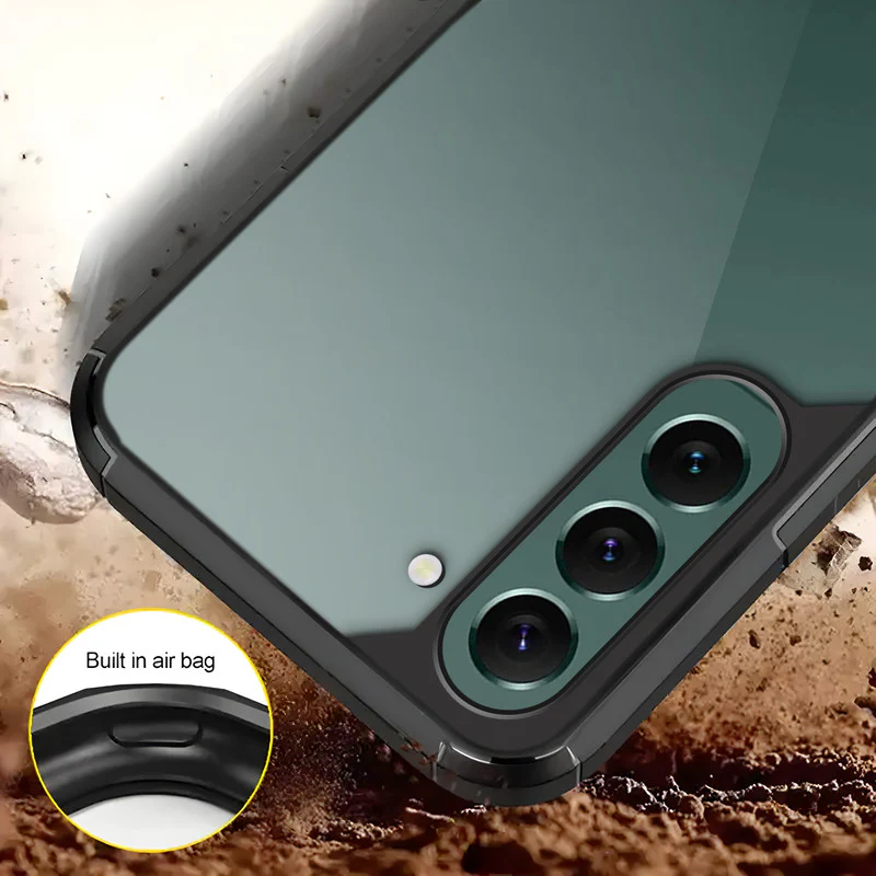 Silicone Border Transparent Back Cover for Samsung S22 Plus 5G - Image 5