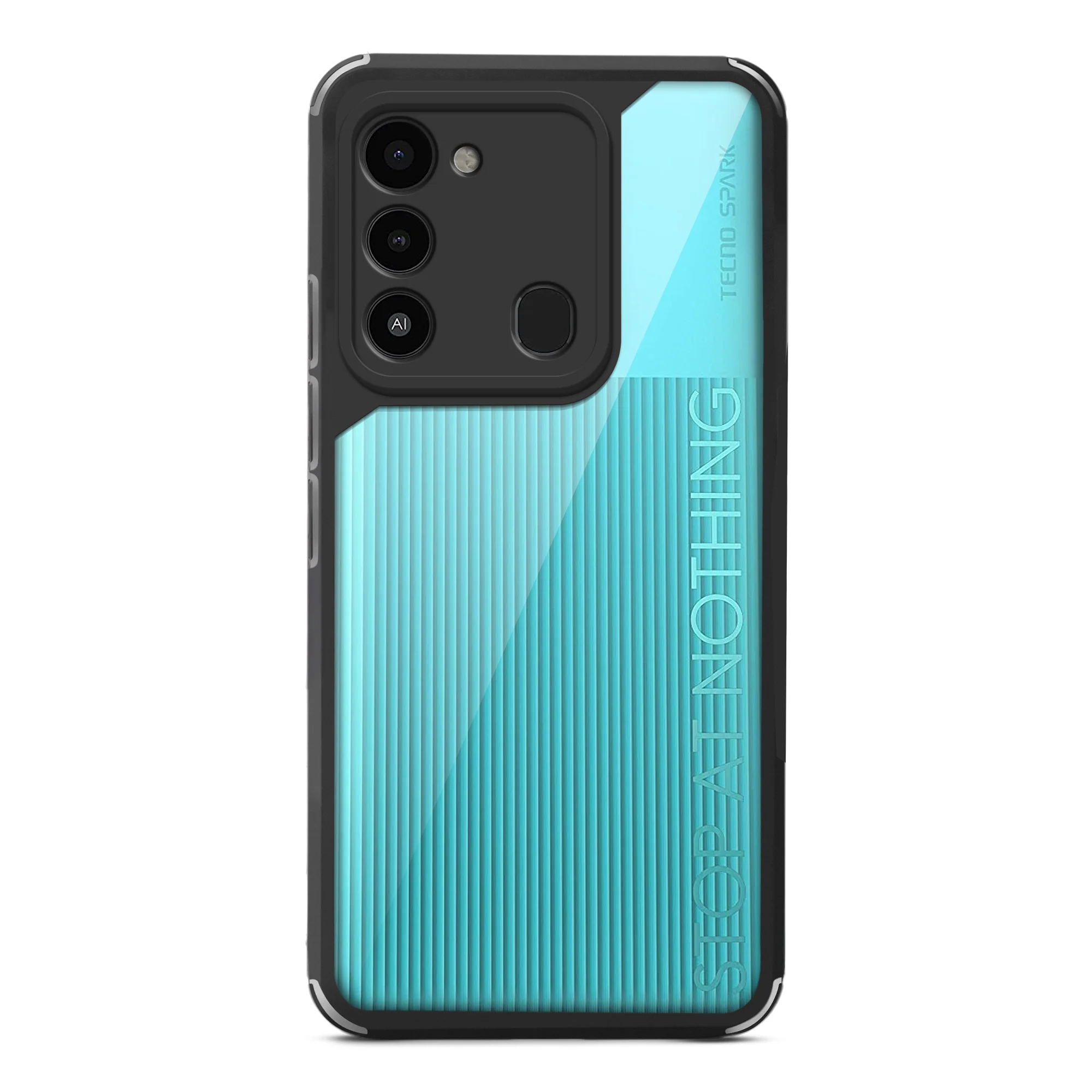 Silicone Border Transparent Back Cover for Tecno Spark Go 2022 - Image 4