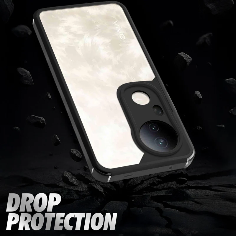 Silicone Border Transparent Back Cover for Vivo T4 Ultra 5G - Image 6