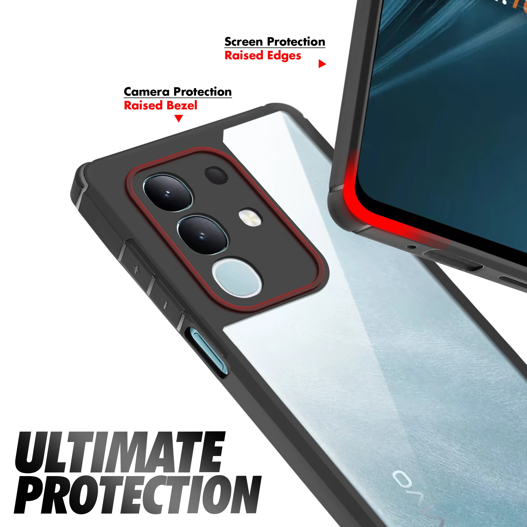 Silicone Border Transparent Back Cover for Vivo T4x 5G - Image 5