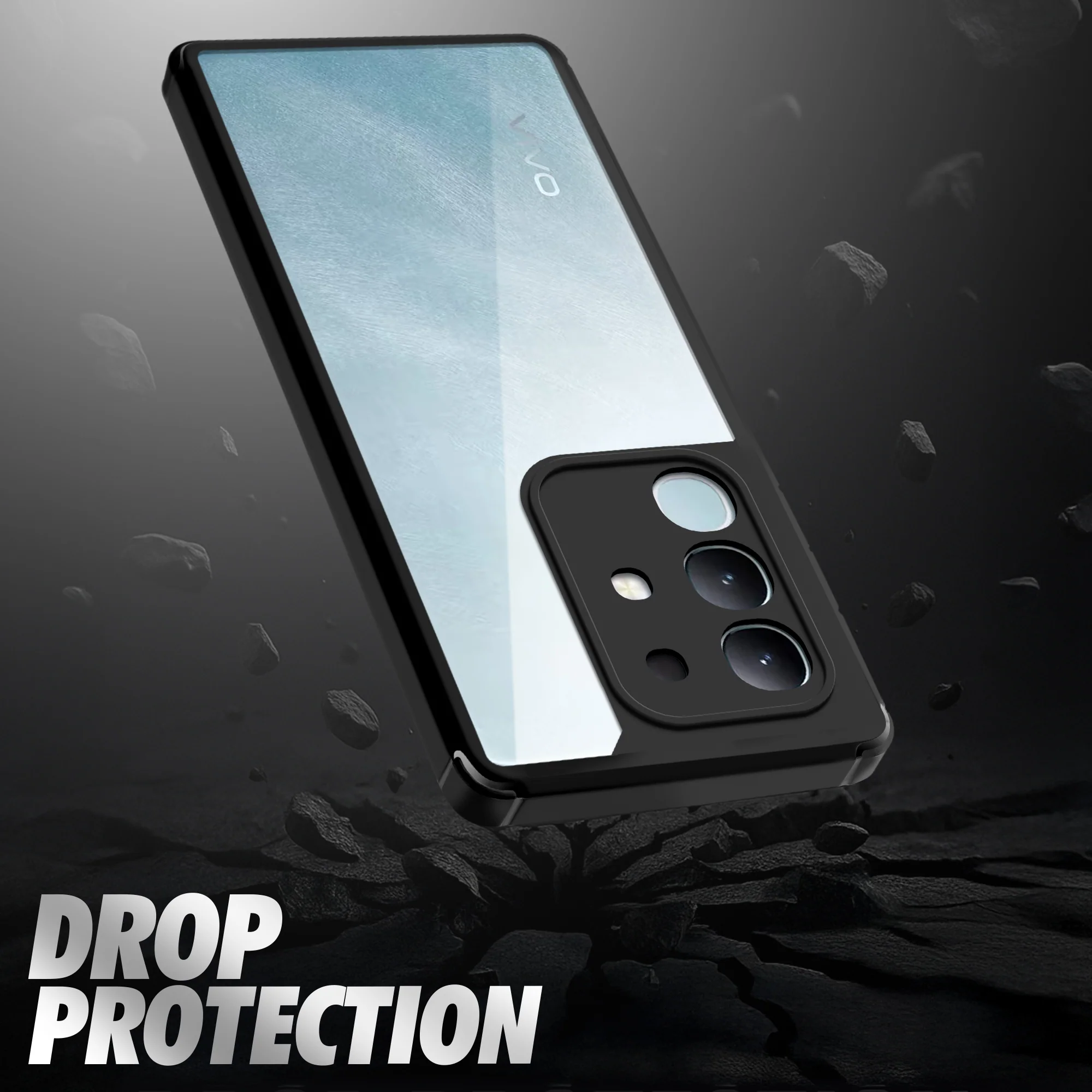 Silicone Border Transparent Back Cover for Vivo T4x 5G - Image 6