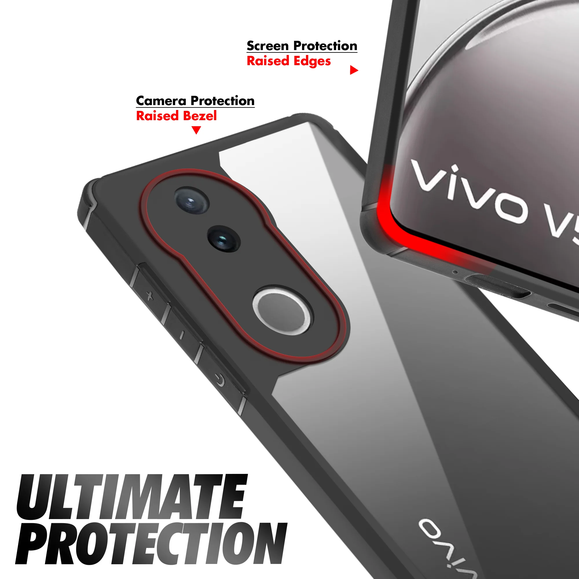 Silicone Border Transparent Back Cover for Vivo V50 5G - Image 5