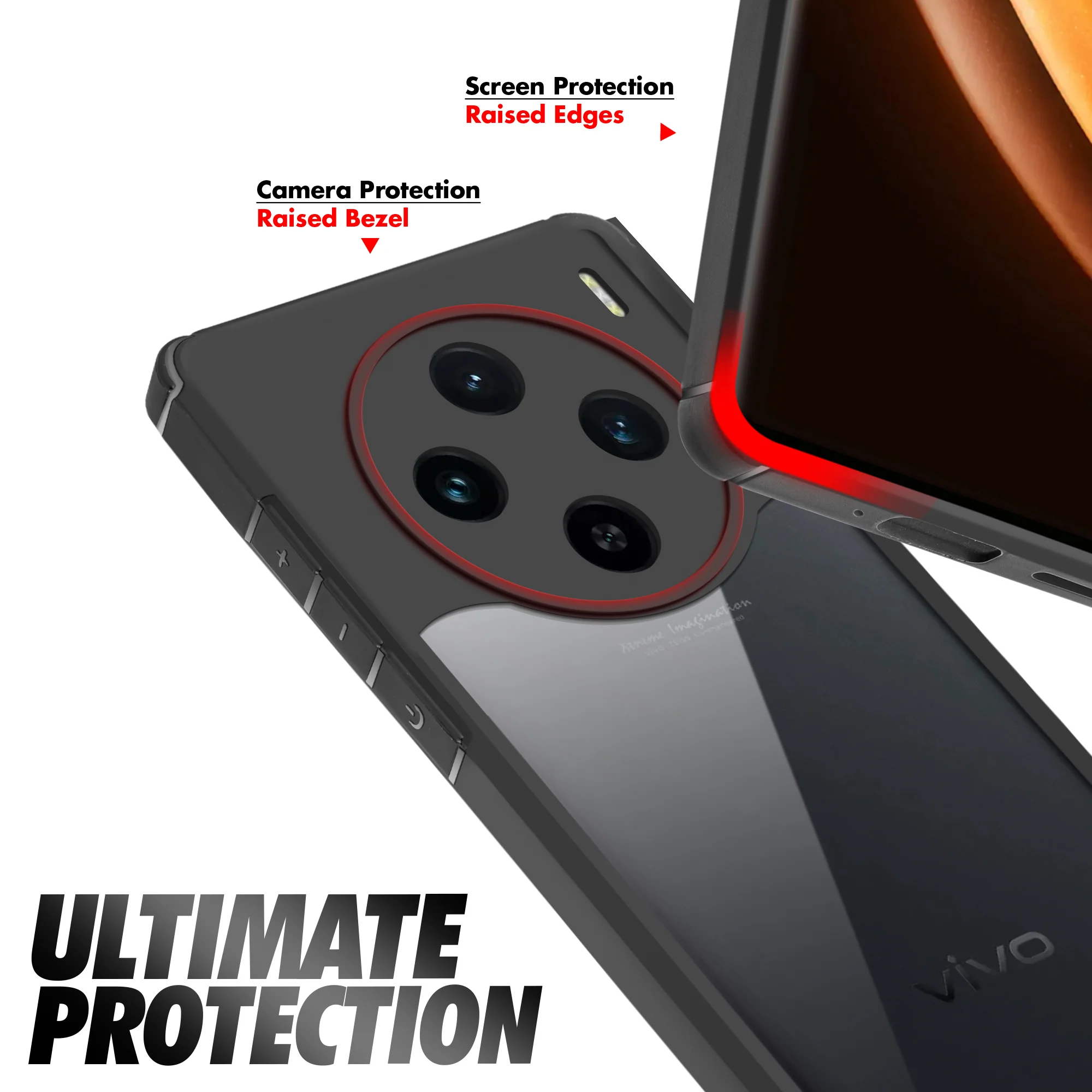 Silicone Border Transparent Back Cover for Vivo X100 5G - Image 5